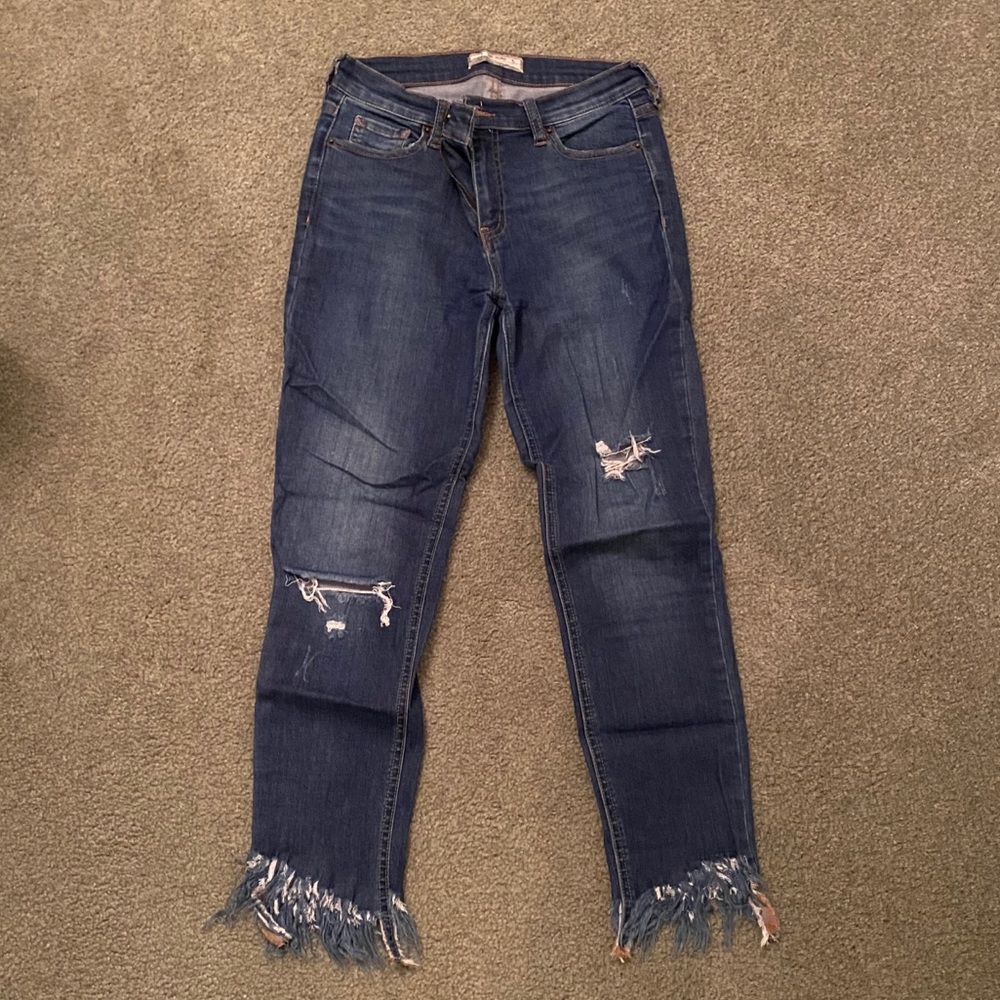Free People Great Heights Frayed Skinny Jeans